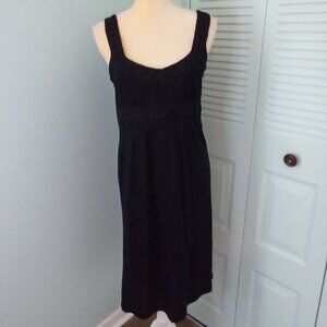 NWT BANANA REPUBLIC LBD SZ 8 EMPIRE WAIST RAYON 529996 EMBROIDERED TANK SIDE ZIP